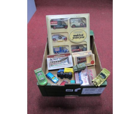 Matchbox Models of Yesteryear, Corgi, Lledo, Tintin, Tonka, etc:- Two Boxes