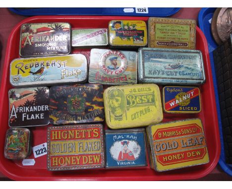 Vintage Tobacco Related Tins including Afrikander, Hignett, Morris, Mal-Kah, Ogdens, Tortoiseshell, Coral Flakes (15)