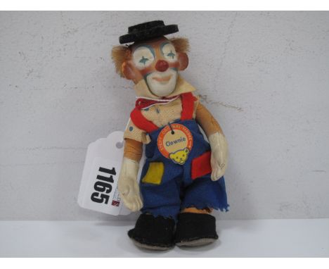 A Mid XX Century Figure of a Clown - Steiff, label says 'Original Marke-Clownie'.