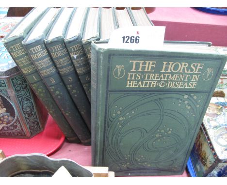 A Full Set of Nine Early 1900's Volumes 'The Horse It's Treatment in Health &amp; Disease, edited by J Wortley Axe.