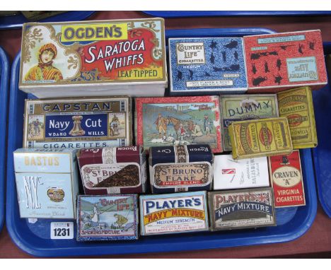 Vintage Cigarette and Tobacco Packets, including Players Navy, St Bruno, Craven 'A', Capstan, Country Life, Bastos, Abdulla. 