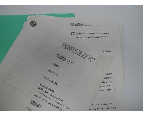 A 'Bread' TV Rehearsal Script (First Draft), for series 5, episode eight together with photocopied photograph with signatures