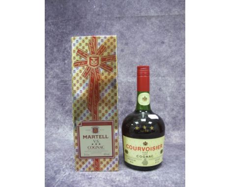 Cognac - Martell V.S. Cognac, 70cl., 40% Vol., boxed; Courvoisier Luxe Cognac, 680ml., 40% Vol.  (2)