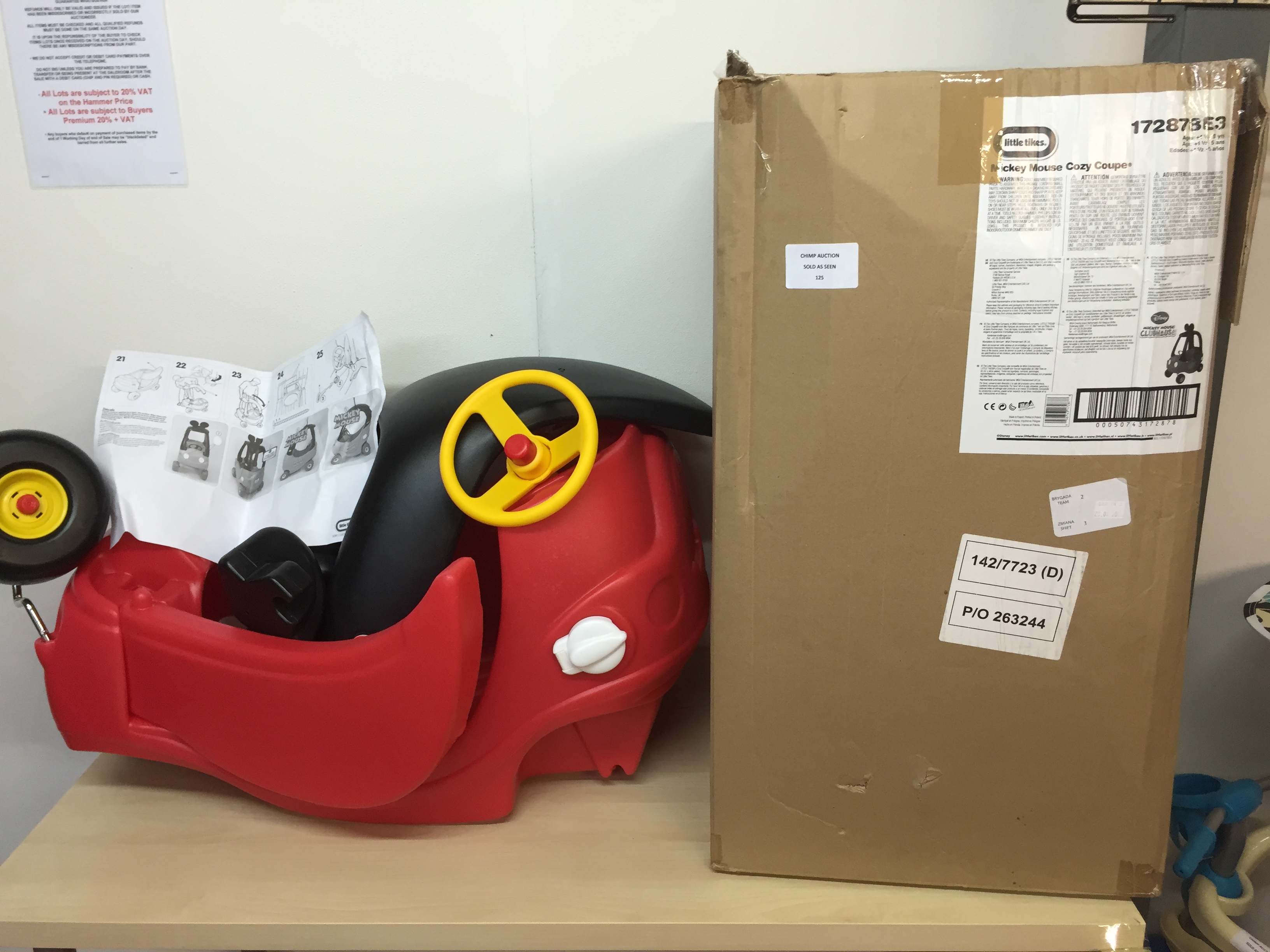 mickey mouse cozy coupe car