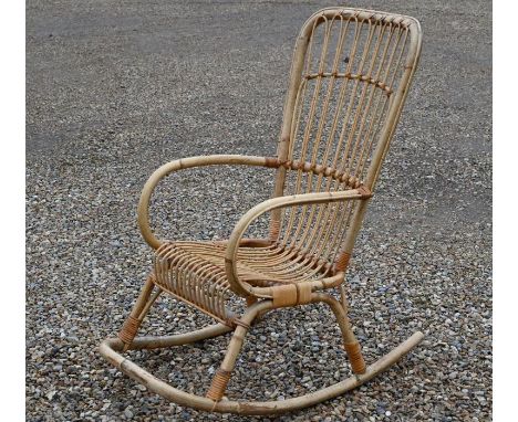 A vintage bamboo rocking chair (no cushions)