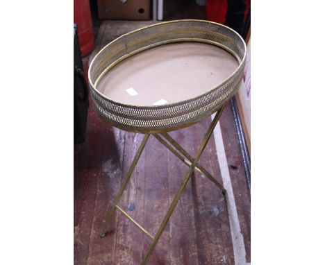 A vintage brass serving table, shipping unavailable 