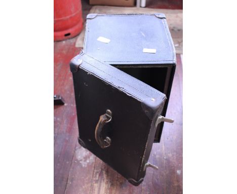 A unusual trunk style suitcase on legs in the form of a table, shipping unavailable 