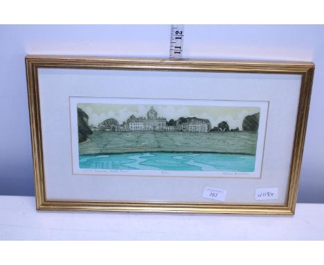 A limited edition print by John Brunsden of 'Castle Howard' 9/175 (no glass to frame)