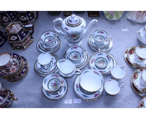 A vintage Paragon fine bone china tea service 'Tree of Kashmere', shipping unavailable 