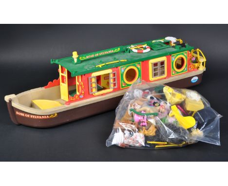 An original vintage Tomy made Sylvanian Family playset No. 4910 ' Rose of Sylvania ' Canal Boat with additional figures and a