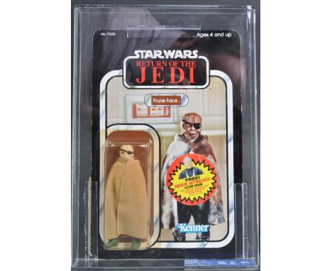 Star Wars - an original vintage 1983 Kenner made MOC carded action figure ' Prune Face '. UKG Graded to 70 (c70, B70, F90). 7
