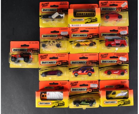 A collection of x10 vintage Matchbox / Matchbox Superfast diecast cars and other vehicles to include; 60 Ford Transit, 58 VW 