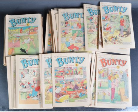 A collection of vintage 1970s British&nbsp;D. C. Thomson &amp; Co published Bunty comics / magazines. The comics with several