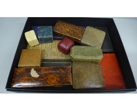 A collection of vintage jewellery boxes 