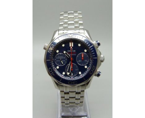 An Omega Seamaster Professional Co-Axial Chronometer wristwatch, 300m/1000ft, boxed with papers 