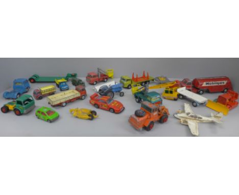 A collection of Corgi and Dinky model vehicles 
