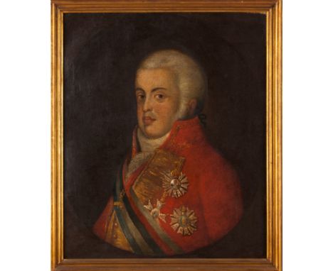 Portuguese school, 19th century (1st quarter)A portrait of King João VI (1767-1826) after Domenico Pellegrini (1759-1840)Oil 