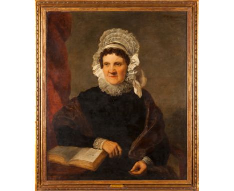 Ramsay Richard Reinagle (1775-1862)"Portrait with an elderly lady with the Bible"Oil on canvasSigned and dated 1839Plaque ins