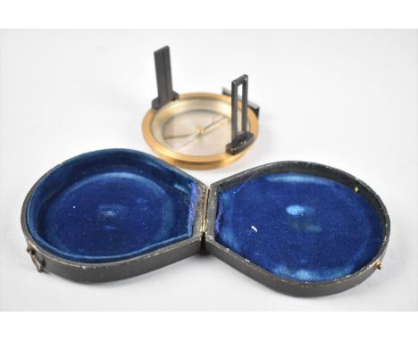 A Cased Victorian Surveyor's Compass and Clinometer, 7.5cms Diameter 
