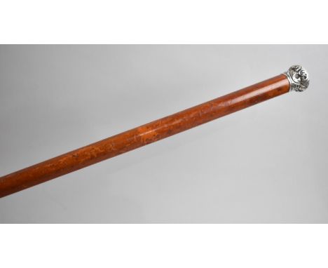 A Victorian Silver Topped Malacca Cane, Hallmarked for J K Birmingham 1889 