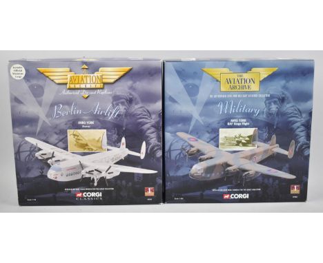 Two Boxed Corgi Aviation Archive Models, Military and Berlin Airlift, Both First Issues 