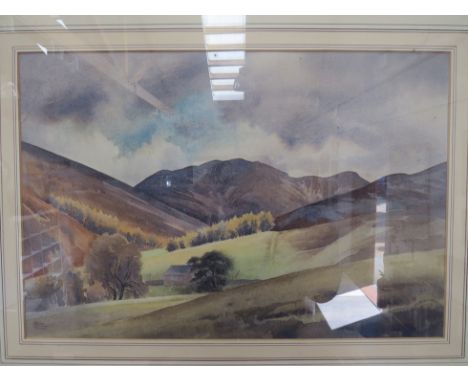 GRAHAM BUCHANAN-DUNLOP: 'Sunlight &amp; Shadow, Broughton Place', watercolour, 34cm x 50cm, framed and glazed