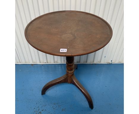 Round tripod table, 20.5"D x 27"H