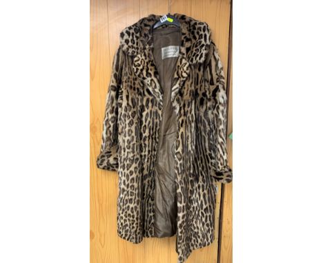 Vintage leopard print fur coat by Faulkes, Edgbaston Birmingham
