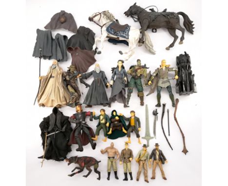 NLP Marvel Lord Of The Rings, Lucas Film Indiana Jones, Palisades Resident Evil Loose Action Figures &amp; Accessories; Condi