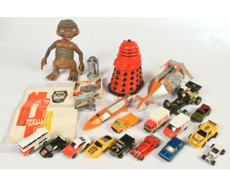 Bandai Gerry Anderson Terrahawks Battlehawk & Treehawk incomplete with vintage Kenner Star Wars X-Wing sticker sheet in mixed