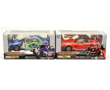 Takara Transformers Binaltech 1:24 scale Pair, to include BT01 Diversionary Tactician Smokescreen Subaru Impreza WRC 2003 and