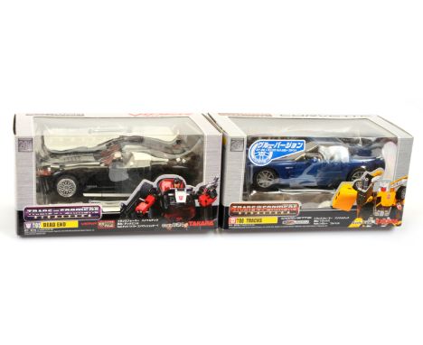Takara Transformers Binaltech 1:24 scale Pair, to include BT05 Soldier Dead End Dodge Viper SRT-10 and BT06 Warrior Tracks Co