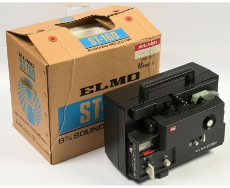 Elmo ST 160 8mm Sound Projector in Box. Condition good to good plus Projector was plugged in, lights, movement response to co