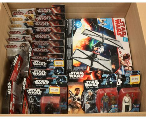 Hasbro Star Wars modern 3 3/4" figures, TIE Fighter w/ Pilot figure, includes The Force Awakens, Rogue one and Force Link, fi