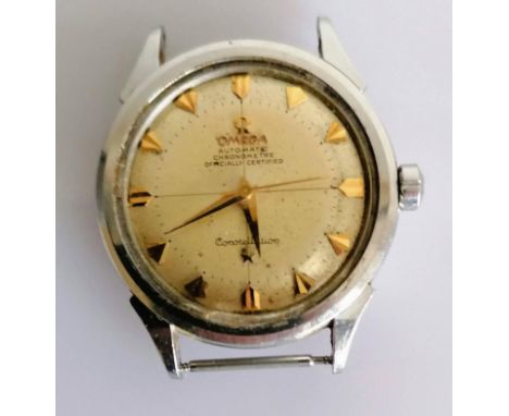 An early 1960s Omega Constellation Automatic Chronometer wristwatch, signed champagne dial, case diameter 33mm, gold tone Dau