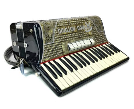 RANCO ANTONIO ACCORDION, with black and marbled body, 52cm wide