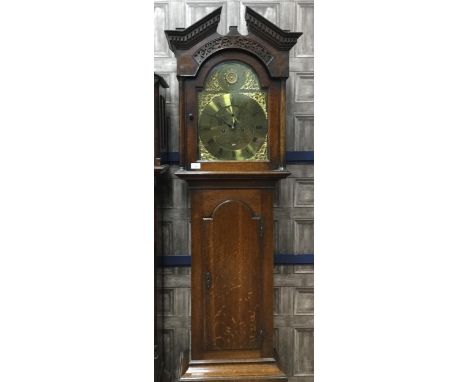 EARLY 19TH CENTURY LONGCASE CLOCK, by James Low of Arbroath, with two train movement, the brass dial with Roman and Arabic nu