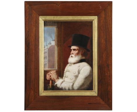 Signed below the window, oil on canvas 34.5 x 24.5cm.   * The lot is accompanied by a signed letter by the artist to Henry Sm