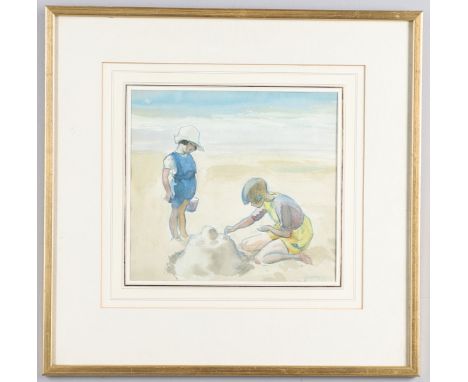 Signed and dated 27, watercolour and pencil with blue ink 23.5 x 25.5cm.; with `Serious Business` by J. H. Dowd and B. E. Spe