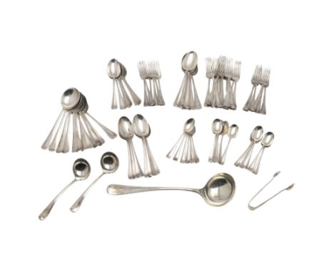 to include 12 table forks, 6 table spoons, 12 dessert forks, 12 dessert spoons, 12 soup spoons, 12 teaspoons, 6 egg spoons, a