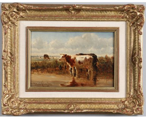 Signed and dated `f.67`, oil on panel 13.5 x 20.5cm.   *CR  A few dabs of retouching in sky and on right; needs a light clean