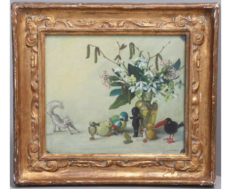 Signed, oil on canvas 29.5 x 34.5cm.  Provenance: Acquired from the artist by an ancestress of the vendor.   *CR  Needs a lig