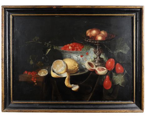 Oil on panel 45 x 63cm.  Formerly ascribed to Nicolaes van Gelder (1636-1676).   *CR  Partially braced across the back of the