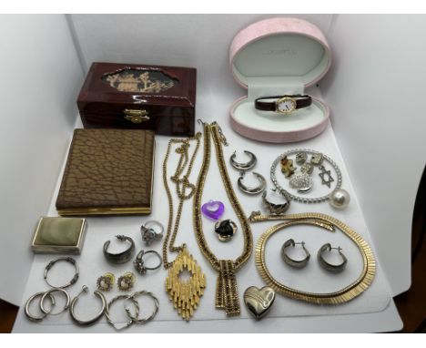 Dress Jewellery to include Accurist Ladies Watch, Silver Earrings and other. 
