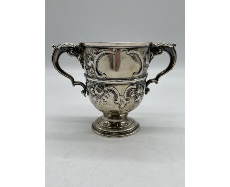 Hallmarked Silver Trophy Cup Goblet. 
Total weight 441gr. 