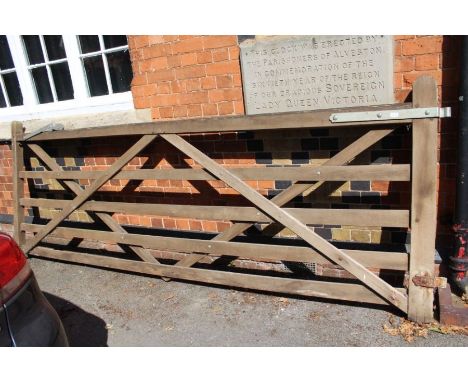 An 11 ft five bar gate 