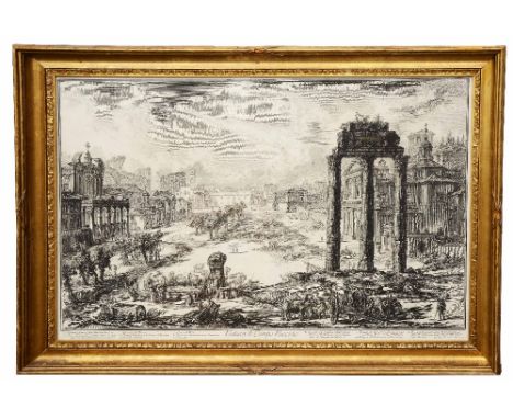 GIOVANNI BATTISTA PIRANESI 'Veduta di Campo Vaccino, etching, 46 x 70cm