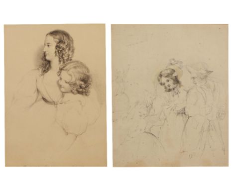 J* LIGHT (19TH CENTURY) 'The bud and the blossom', signed and inscribed with title, pencil drawing 23 x 16.5cm; and 19th Cent