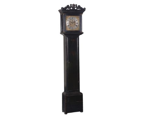 A fine William III ebonised eight-day longcase clock with one-and-a-quarter...   A fine William III ebonised eight-day longca