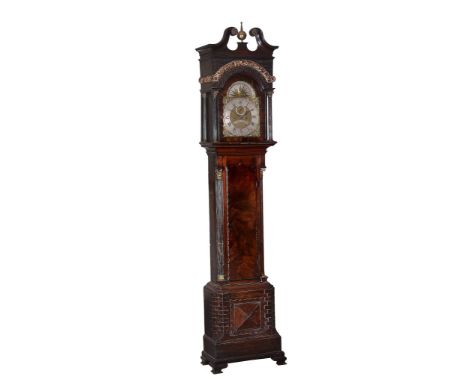 A fine and impressive George II/III mahogany eight-day longcase clock with...   A fine and impressive George II/III mahogany 